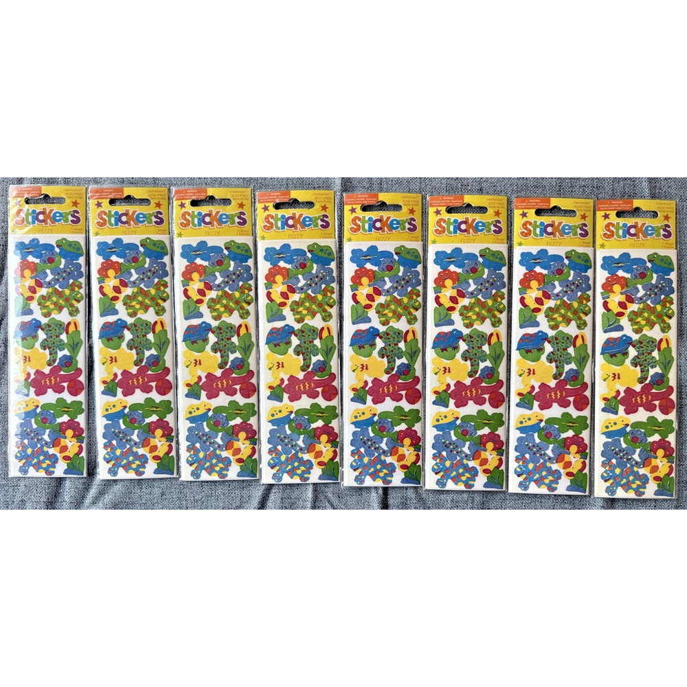 Amscan Dinosaur Themed Sticker Sheets Lot of 8 SKU